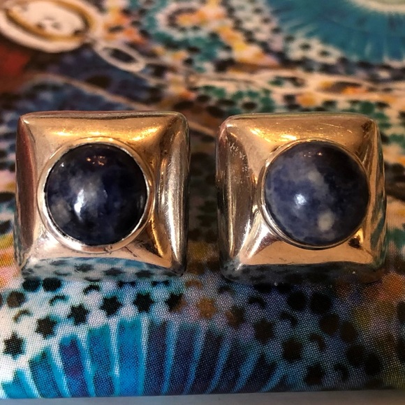 Silpada Sterling Silver Blue Sodalite Earrings on Posts P0522 - Picture 14 of 16